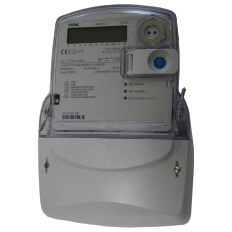Iskra MT174 Three Phase MID Electricity Meter with Import/Export Series