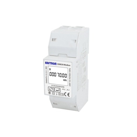 SDM230-MT-MID - Single Phase, MID, 100A, Direct Connected, Digital Multifunction Meter, Pulse & Modbus Outputs