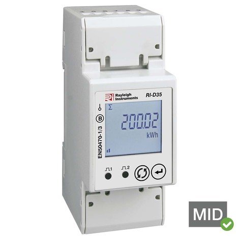 RI-D35-100-C 1phase MID kWh Energy Meter with Modbus RS485 Output
