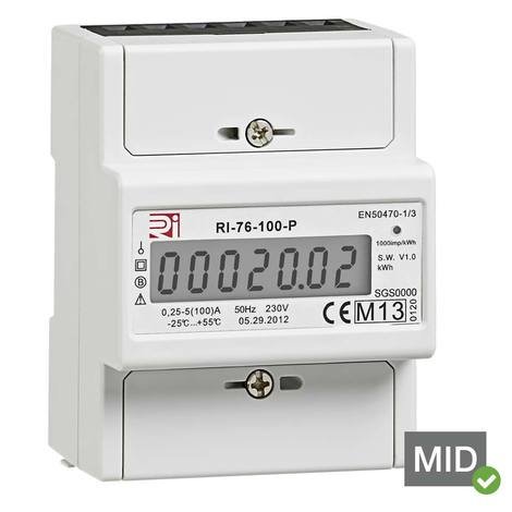RI-76-100-P - MID kWh Energy Meter with Pulsed Output