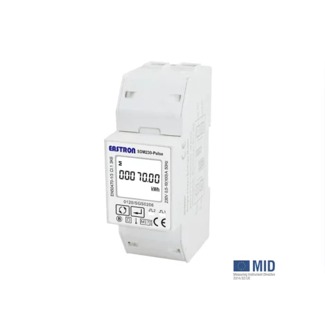Single Phase, MID 100A, Direct Connected, Single Phase, Digital kWh Power Meter