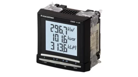 Socomec DIRIS A20 1, 3 Phase Backlit LCD Energy Meter with Pulse Output