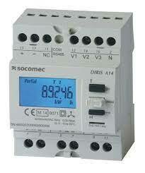 Socomec DIRIS A14 MID Three Phase DIN-Rail Meter with RS485 Modbus Communication